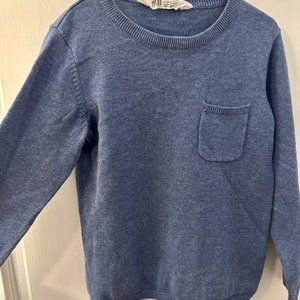 Boys H&M Sweater 6-8Y Cornflower Blue Cotton